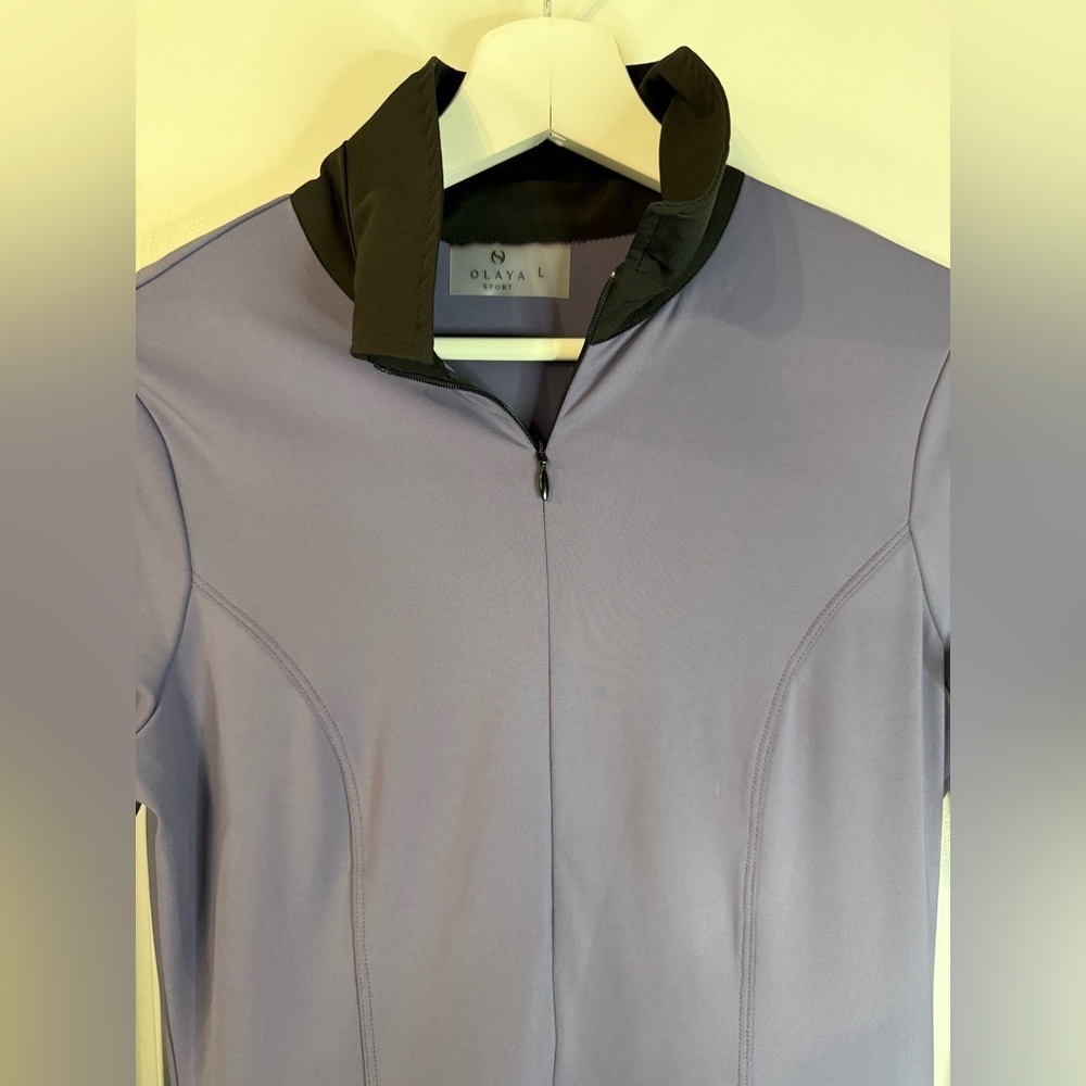 Olaya Women’s Purple & Black UV50+ Long Sleeve Balance Golf Dress - Size Large - Picture 3 of 10